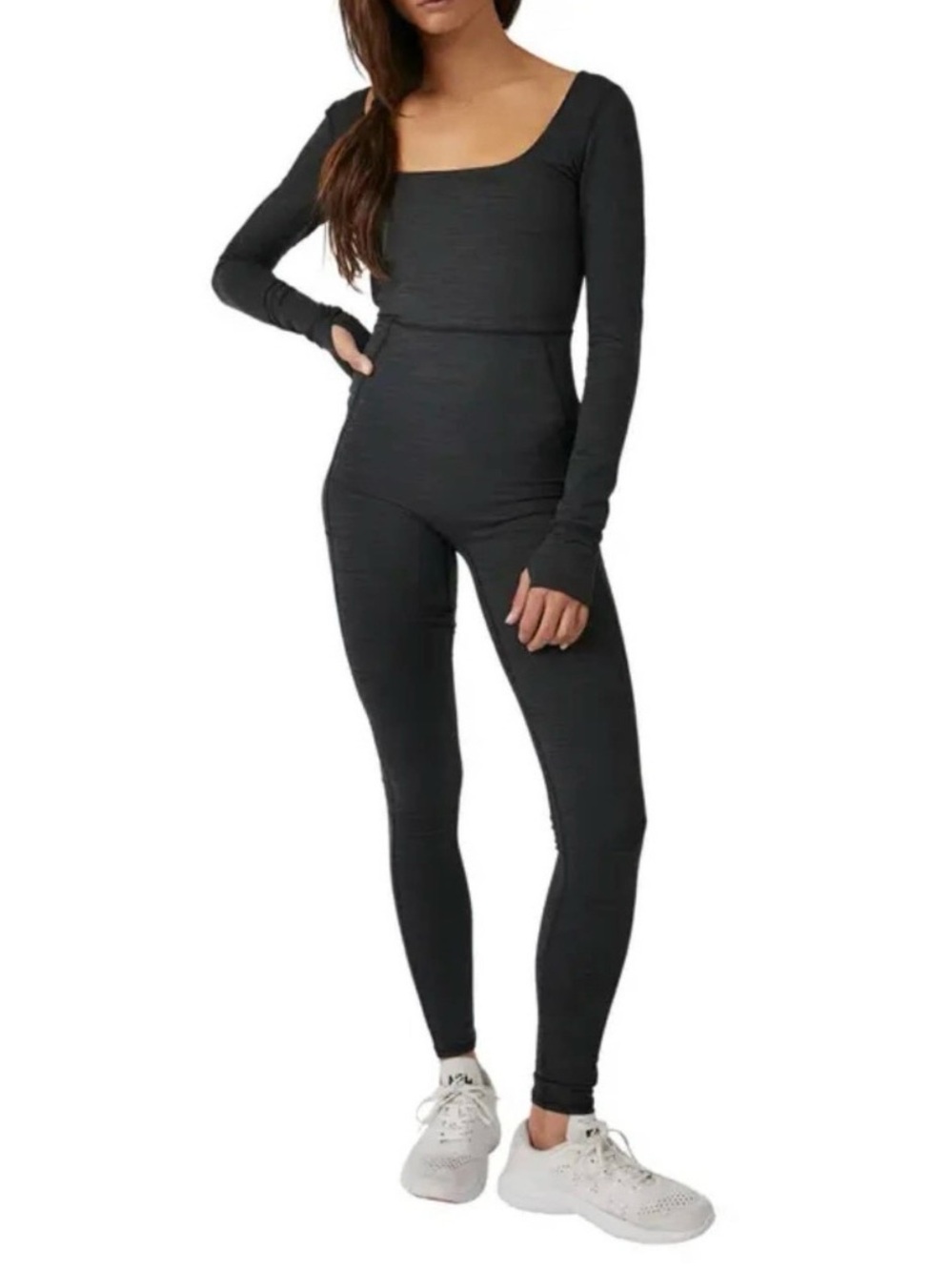 FP Movement by Free People Charcoal Gray Jumpsuit